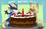  anthro birthday blackforest cake dessert dragon food hi_res male raining teryx teryx_commodore 