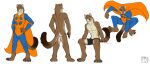  2010 21:9 abs anthro biceps biped blue_eyes boxer_briefs brown_body brown_fur bulge claws clothed clothing costume digital_media_(artwork) distorter fur hi_res kunto long-tailed_weasel male mammal multiple_poses muscular muscular_anthro muscular_male mustela mustelid musteline nude pecs pose simple_background sitting solo standing superhero toe_claws topless true_musteline tsaiwolf underwear white_background 