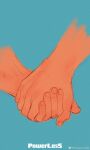  2boys absurdres artist_name blue_background close-up couple disembodied_limb hands highres holding_hands multiple_boys original palms_together powerlesssong simple_background sketch unfinished yaoi 