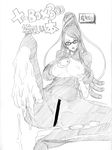  areolae bar_censor barefoot bayonetta bayonetta_(character) breast_grab breasts censored cum cum_on_body cum_on_lower_body curvy elbow_gloves feet game_console glasses gloves grabbing greyscale huge_breasts lipstick long_hair makeup mole monochrome no_bra pussy sitting sketch solo spread_legs toes wide_hips xbox_360 