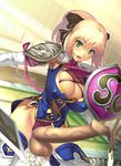  cassandra_alexandra censored cum embarrassed erect_nipples foreskin futanari highres huge_penis newhalf penis shield soul_calibur soul_calibur_iv soulcalibur_iv sword testicles weapon yn_red 