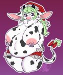  absurd_res bovid bovine breasts cattle christmas hi_res holidays mammal piercing pregnant 