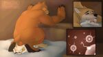  animated anthro balls belly big_belly bodily_fluids brown_bear bud_the_bear bugga_beau canid canine canis cum cum_from_mouth cum_in_mouth cum_inflation cum_inside cum_vomit dialogue dingo doggystyle duo from_behind_position genital_fluids genitals grizzly_bear impregnation inflation male male/male mammal pregnant pregnant_male server_dingo sex size_difference ursid ursine 