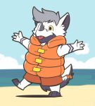 anthro beach blep bottomwear canid canine canis clothing cloud cussindave dragon hi_res hybrid jacket latex levisheppy lifejacket lifejacketsquad lifevest male mammal maverick rubber rubbery sea seaside shiny_(disambiguation) short shorts sky smol solo solo_focus squeaky summer swim_(disambiguation) swimming_trunks swimwear tongue tongue_out topwear vest wagon water whistle wolf 