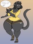  anthro beth_(lordstormcaller) blush clothing dialogue felid female hi_res mammal pantherine solo thunderkid92 