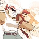  ape baseball_cap diddy_kong donkey_kong_(series) funky_kong furry furry_male hat minashirazu no_humans smile 