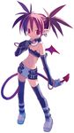  absurdres bat_wings demon_girl disgaea etna flat_chest harada_takehito highres makai_senki_disgaea miniskirt official_art skirt solo thighhighs wings 