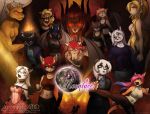  2019 abluedeer amarissa_(abluedeer) arctic_fox bat_wings black_fur blonde_hair breasts canid canine cervid chandra_(abluedeer) clothed clothing domestic_cat domestic_ferret feathered_wings feathers felid feline felis female fox fur giant_panda glowing glowing_eyes hair herpestid horn lin_(abluedeer) male mammal membranous_wings midriff moccha_(abluedeer) mongoose moon_lace mustela mustelid musteline navel nude pink_nose purple_eyes red_eyes red_hair title_page ursid white_fur white_hair wings yellow_eyes 