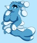  anus breasts brionne busty_feral clothed clothing clothing_lift female feral genitals hand_on_cheek hi_res nintendo nipples nulloffset open_mouth pok&eacute;mon pok&eacute;mon_(species) pussy smug solo solo_focus video_games 
