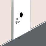  akaoni_(zumt3548) azur_lane door door_handle hallway hole no_humans wall 