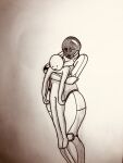  absurd_res android bianica_(justansalt) blank_humanoid breast_squish breasts clothing curvy_figure dialogue droid duo embrace embracing_another eyes_closed female graphite_(artwork) happy hi_res holding_another hug humanoid justansalt larger_female lifting_another living_machine machine male male/female monochrome not_furry pencil_(artwork) robot robot_humanoid screen screen_face simple_background size_difference smile squish standing thick_thighs traditional_media_(artwork) voluptuous wholesome_hug wide_hips 