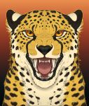  2021 amber_eyes ambiguous_gender black_lips black_nose cheetah digital_media_(artwork) felid feline feral fur lips looking_at_viewer mammal open_mouth rogueliger solo spots spotted_body spotted_fur teeth tongue whiskers 