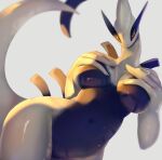  anthro breasts female hand_on_breast hi_res hopping4 legendary_pok&eacute;mon looking_at_viewer lugia nintendo pok&eacute;mon pok&eacute;mon_(species) pok&eacute;morph solo video_games white_body 