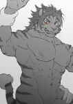  abs angry anthro disembodied_hand felid fur grabbing group hi_res kazukirakugaki lifewonders male mammal muscular muscular_anthro muscular_male navel nipples nomad_(tas) nude pantherine pecs red_eyes striped_body striped_fur stripes tiger tokyo_afterschool_summoners video_games 