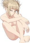  ass blonde_hair boku_no_hero_academia breasts commentary_request highres kobaji nude toga_himiko white_background yellow_eyes 