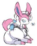  &lt;3 2021 ambiguous_gender butt eeveelution featureless_crotch feral hi_res holding_butt ingi looking_at_viewer lying nintendo on_side pok&eacute;mon pok&eacute;mon_(species) simple_background solo sylveon tentacles video_games white_background 