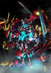  acceptor armor cannon dragon dynarex dynazenon_(character) gridman_(ssss) gridman_universe looking_at_viewer mecha no_humans official_art open_mouth sharp_teeth shoulder_armor ssss.dynazenon ssss.gridman teeth tokusatsu wheel wings yellow_eyes 