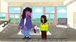  2021 anthro bojack_horseman bovid caprine clothed clothing deltarune english_text equid equine eyewear female freckles fur glasses goat goatboyalex group hair hoodie horn horse human humor inside kris_(deltarune) kris_where_are_we long_face long_hair lying_on_table male mammal meme netflix parody pink_body profanity ralsei screencap screencap_background size_difference style_parody susie_(deltarune) text topwear trio undertale_(series) video_games white_body white_fur 