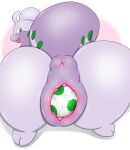  absurd_res anus bboing egg female feral gaping gaping_pussy genitals goodra hi_res looking_at_viewer nintendo oviposition pok&eacute;mon pok&eacute;mon_(species) presenting presenting_pussy purple_body pussy solo video_games 