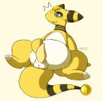  ampharos balls feral gem genitals hi_res leaning leaning_back male nervous nintendo nulloffset penis pok&eacute;mon pok&eacute;mon_(species) sitting solo solo_focus spread_legs spreading tapering_penis video_games yellow_body 