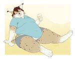  anthro arm_support belly beverage blep brown_hair claws clothed clothing ear_tuft eyes_closed felid feline fur hair heat_(temperature) holding_beverage holding_object lemonade lynx male mammal moobs obese obese_anthro obese_male overheated overweight overweight_anthro overweight_male reclining remivalism solo spots spotted_body spotted_fur tan_body tan_fur thick_thighs toe_claws tongue tongue_out tuft 