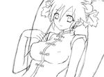  breast_expansion china_dress gif long_hair monochrome surprised tagme 