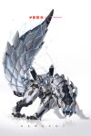  2021 ambiguous_gender capcom digital_media_(artwork) fanged_wyvern feral hi_res machine mecha monster_hunter simple_background solo tobi-kadachi video_games white_background xezeno 