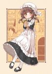  1girl alternate_costume dress enmaided highres maid mary_janes neko_satou pinafore_dress shoes victorian_maid 