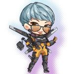  animification apex_legends boots brown_eyes chibi clenched_hands grey_hair hair_behind_ear hand_on_hip jetpack looking_to_the_side mechanical_boots mechanical_wings missile_pod nagitofuu open_mouth short_hair smile sunglasses thigh_boots thighhighs valkyrie_(apex_legends) wings 