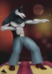  anthro canid canine canis dancing disco dobie-ace hi_res male mammal solo wolf 