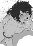  &gt;_o 2boys anal armband bandaid bandaid_on_face bandaid_on_nose bangs bara blush comiket_99 eichi_(wild_chicken) greyscale male_focus male_pubic_hair monochrome multiple_boys muscular muscular_male nude one_eye_closed open_mouth penis pubic_hair rope rope_around_neck scar scar_on_cheek scar_on_face sengoku_musou sex sex_from_behind shimazu_toyohisa_(sengoku_musou) short_hair solo_focus sweat yaoi 