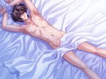  bdsm bed bondage bound boy cum katsuragi_takuto male_focus messiah_(game) nude solo tied tied_up yaoi 