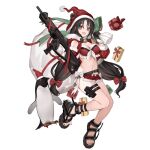  1girl bag bare_shoulders bell belt bikini bird black_belt black_bow black_bowtie black_footwear black_gloves black_hair bow bowtie box bra breasts christmas christmas_ornaments cleavage commentary_request cx4_storm_(girls&#039;_frontline) eyebrows_visible_through_hair full_body fur-trimmed_bra fur-trimmed_gloves fur-trimmed_hood fur-trimmed_skirt fur_trim gift gift_box girls&#039;_frontline gloves gun haijin hair_between_eyes hair_bow hat holding holding_bag holding_gun holding_weapon holster hood legs long_hair looking_at_viewer low_twintails medium_breasts navel neck_bell official_alternate_costume official_art open_mouth penguin promotional_art red_bikini red_bow red_bra red_eyes red_headwear red_hood red_skirt sandals santa_bikini santa_bra santa_hat simple_background skirt smile solo standing submachine_gun swimsuit thighs toes twintails underwear weapon 