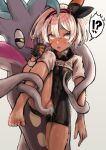  1girl ? bea_(pokemon) beak bestiality dark_skin heart heart-shaped_pupils highres hypnosis malamar mind_control mochoi_soku pokemon pussy_juice symbol-shaped_pupils tan tentacle_sex tentacles vaginal 