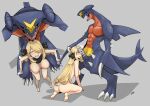  2021 anthro anthro_penetrating anthro_penetrating_human big_breasts big_butt blonde_hair blush breasts butt censored cynthia_(pok&eacute;mon) duo female female_penetrated garchomp genitals hair hi_res human human_on_anthro human_penetrated interspecies male male/female male_penetrating male_penetrating_female mammal nintendo nipples nude pandaranohako penetration penis pok&eacute;mon pok&eacute;mon_(species) pok&eacute;mon_champion pok&eacute;philia sex video_games 