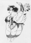  2008 anthro big_breasts big_butt black_and_white breasts butt canid canine canis clothed clothing curvy_figure danellz domestic_dog female hand_on_butt huge_breasts legwear maid_uniform mammal monochrome panties sketch solo stockings thick_thighs underwear uniform voluptuous wide_hips 
