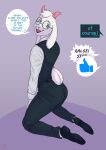  absurd_res anthro big_butt bovid butt caprine clothed clothing deltarune dialogue elegant eyewear fluffy_ears fur glasses goat hi_res horn imminent_sex kneeling looking_back male mammal offscreen_character ralsei saturturn shirt smile solo suit top_(disambiguation) topwear undertale_(series) video_games wear white_body white_fur wide_hips 