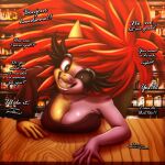  2021 absurd_res anthro bar bartender bent_over big_breasts big_hair breast_rest breast_squish breasts clothing counter crazy_face dialogue equid equine eyelash_fetish eyelashes female french hair hasbro hi_res horse insane mammal massive_hair my_little_pony pony poofy_hair pruzaieuv_(vrabo) rape_face red_hair shirt smile smiling_at_viewer solo squish thick_eyelashes topwear vrabo wide_eyed 