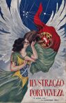  1922 20th_century ancient_furry_art angel angel_humanoid black_hair brazil brazilian_flag brown_hair constellation duo feathered_wings feathers female female/female hair hi_res human human_on_humanoid humanoid ilustracao_portuguesa interspecies kissing mammal personification portugal portuguese_flag portuguese_text star text unknown_artist white_body white_feathers white_wings winged_humanoid wings 