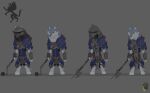  anthro armello armor biped canid canine canis clothed clothing flail fully_clothed furgonomics grey_background halberd headgear helmet hi_res male mammal medieval melee_weapon plate_armor polearm runes shield shield_on_back simple_background solo standing thane_(armello) video_games weapon wolf wolfdawg 