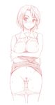  bare_shoulders blush breast_hold breasts covered_nipples face large_breasts monochrome my-hime navel nora_shinji panties panty_pull pubic_hair pussy pussy_juice short_hair sketch skirt skirt_lift smile solo sweat tokiha_mai underwear 
