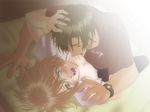  2boys bed black_hair blush boy_rape breast_sucking cry crying eyes_closed forced grab grabbing male male_focus multiple_boys nipple_suck nippleplay nipples open_clothes open_mouth open_shirt push pushing rape saliva shirt source_request tears undressing watch wristwatch yaoi 