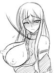  big_breasts blush breasts collar erect_nipples hige_masamune higekou large_breasts long_hair nipples selvaria_bles senjou_no_valkyria senjou_no_valkyria_1 