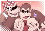  2boys ape donkey_kong donkey_kong_(series) funky_kong furry furry_male heart minashirazu multiple_boys no_humans smile 