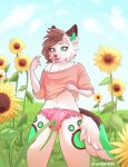  aiko bulge canid canine flower girly graveyardcat hi_res male mammal plant solo 