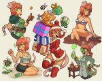  2021 absurd_res anthro blush breasts christmas cleavage clothed clothing coin_flip female fondue_(flowerimh) gaziter gift_box green_eyes hi_res holidays laboratory_equipment laboratory_glassware mammal murid murine notched_ear phone potion_bottle rat rodent scientific_instrument solo test_tube 