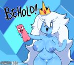  adventure_time areola areola_slip big_breasts blue_body breasts cartoon_network crown female genitals hair human humanoid ice_queen long_hair mammal nipples pubes pussy solo somescrub thick_thighs 