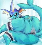  anthro big_butt black_legband butt eeveelution female huge_butt huge_thighs kiseff looking_at_viewer nintendo pok&eacute;mon pok&eacute;mon_(species) solo spread_butt spreading thick_thighs vaporeon video_games wide_hips 