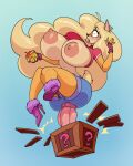  ? absurd_res activision anthro areola bandicoot big_breasts big_penis blonde_hair bottomwear box breasts clothing container crash_bandicoot_(series) daredemon7000 duo ear_piercing erection female fingerless_gloves food fruit genitals gloves hair hair_over_eye handwear hi_res high_heels huge_breasts long_hair male mammal marsupial nipples one_eye_obstructed open_mouth orange_body penis piercing plant shirt shorts surprise tawna_bandicoot thick_thighs topwear video_games wumpa_fruit 