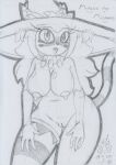  2021 anthro anthrofied big_breasts blush bodily_fluids breasts clothing felid female genital_fluids genitals graphite_(artwork) hair hands_on_thighs hat headgear headwear leaning leaning_forward legwear long_hair lunaris_parukia maggie_(lunaris_parukia) magic_user mammal mismagius mostly_nude navel nintendo nipples open_mouth open_smile pattern_clothing pattern_legwear pattern_stockings pok&eacute;mon pok&eacute;mon_(species) pok&eacute;morph pussy pussy_juice smile solo stockings striped_clothing striped_legwear striped_stockings stripes thigh_highs traditional_media_(artwork) video_games witch witch_hat 